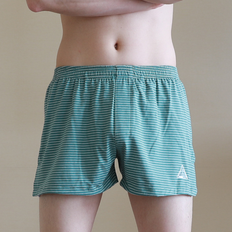 Factory Striped Men's Mid-Rise Boxer Shorts 100% Cotton Seamless Breathable Comfortable Arlo Pants Briefs