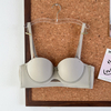 Women's Summer Sexy Half-Cup Non-Marking Glow Bra Thin Nylon Solid Strapless Non-Slip Underwire Small Chest Push-Up Non-Marking