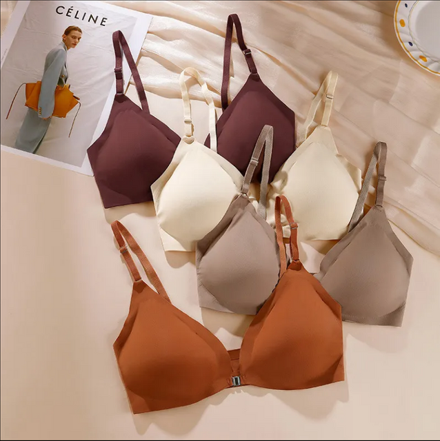 Seamless Wireless Front Closure Bra Backless Lingerie Adjusted Push up Women Brassiere Anti-sagging Underwear Plus Size Bralette