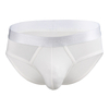 Breathable Men's Briefs Sexy Mid-rise Size Antibacterial Silk Knitted Underwear with Low Waist