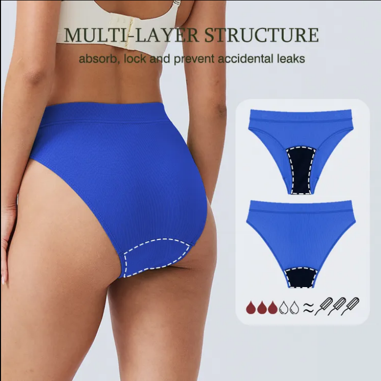 Women High Waist Menstrual Panties Women Breathable Culotte Menstruelles Period Panties
