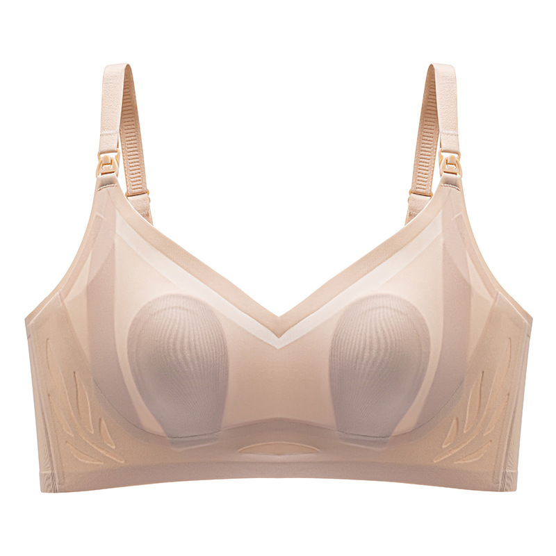 Casual Seamless Full Coverage Plus Size One-Piece Anti Sagging Ice Silk Adjustment Bra for Women