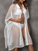 Women Sexy Summer Mesh Shirt Bikini Beach Cover Up Dress Beach Shirt