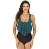 Women's Stretch Bathing Suits Color Block Slimming Swimwear Tummy Control One Piece Swimsuits
