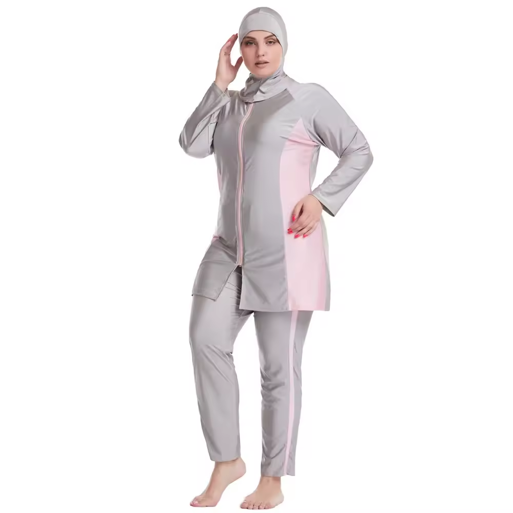 Plus Size Muslim Swim Wear Burkinis Bathing Suit Beach Swimsuit Full Coverage Muslim Swimwear