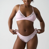 Polyamide V Shape Lace Unlined Scoop Bra Sexy Double Layer Sets Light Underwear Bra and Cheeky Briefs Thong
