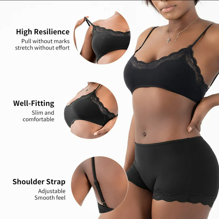 Women Sexy French Lace Bra With Adjustable Buckle Max-stretch Bralette Casual Wear Bra Wire Free Outdoor Essential Bra