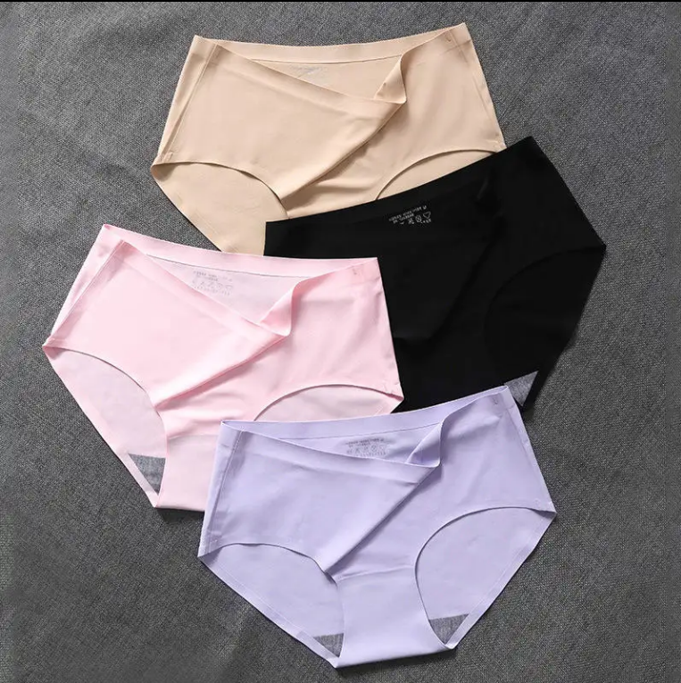 eamless Ice - Silk Women's Underwear Thin Style for Summer With Crotch Breathable Sexy and Young