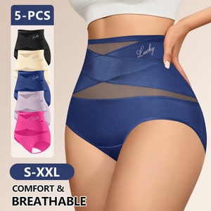 High Waist Panty Flat Belly Knickers Sexy Underwear Breathable High Waist Panties for Women