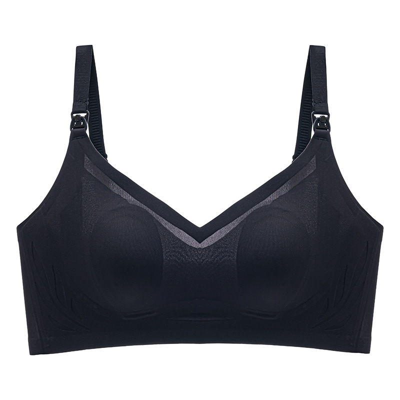 Casual Seamless Full Coverage Plus Size One-Piece Anti Sagging Ice Silk Adjustment Bra for Women