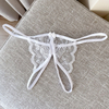 Open Seductive Lace Butterfly Open Crotch Skeleton Sexy Women's Thong Underwear