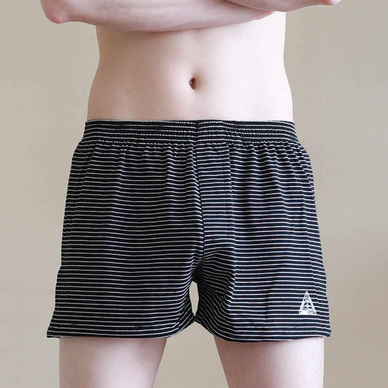 Factory Striped Men's Mid-Rise Boxer Shorts 100% Cotton Seamless Breathable Comfortable Arlo Pants Briefs