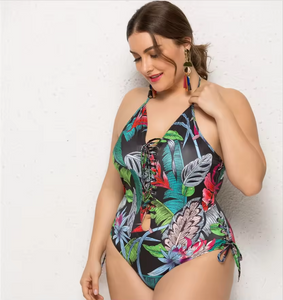 Summer Women One-Piece Swimsuit Bandage Crotchless Swimwear One Piece Swimsuit